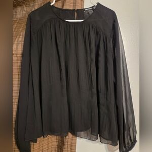 EXPRES Black Sheer Blouse XL